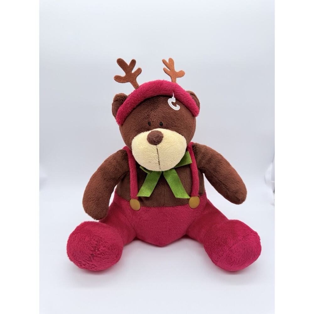 Godiva 2007 Reindeer Plush Bear Figure Holiday Christmas Decoration 11"